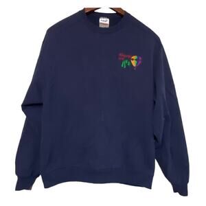 Vintage Albuquerque NM Hot Air Balloon 90s Sweatshirt Jerzees Navy Blue Large